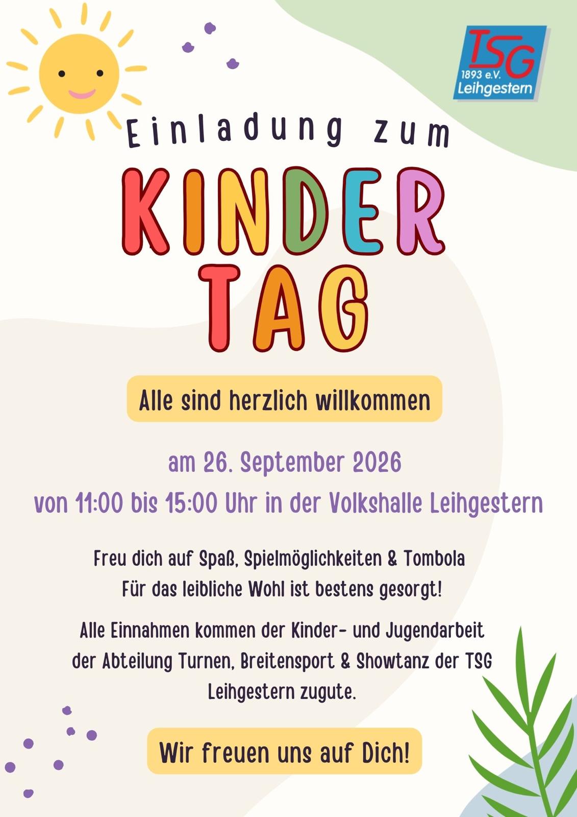 1. Kindertag der Abt. Turnen, Breitensport & Showtanz
