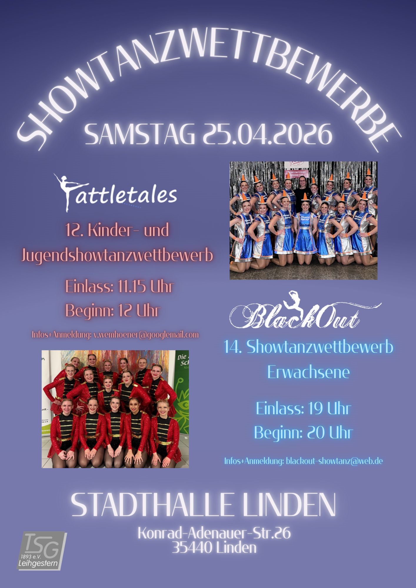 Showtanzwettbewerbe am 25. April